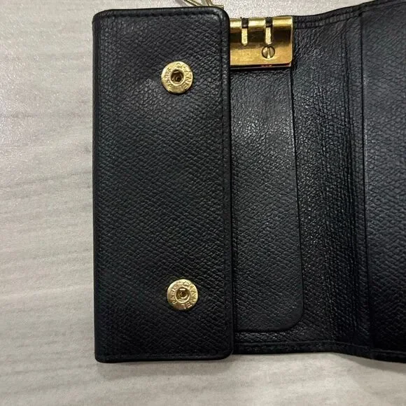 Authentic CHANEL 6-key Case Women's‎ Black Wallet vintage   Has only 4 key hooks - Picture 10 of 12